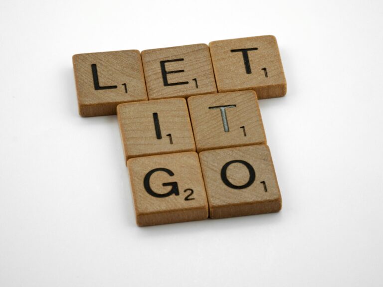 Let it go spelled out in blocks.