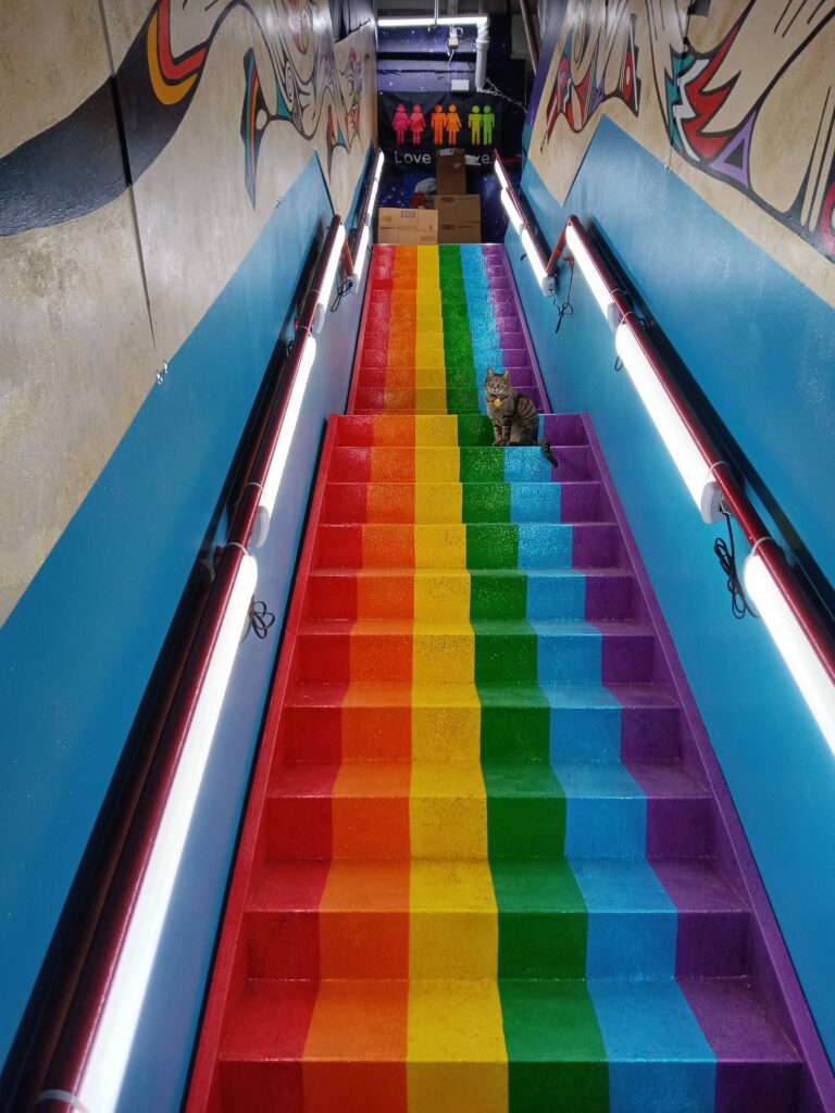 Rainbow stair case